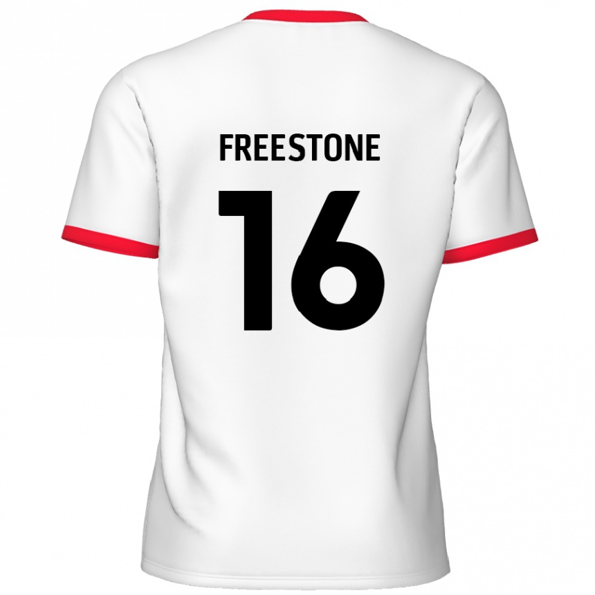 Vaikiškas Lewis Freestone #16 Balta Raudona Namų Marškinėliai 2024/25 T-Shirt