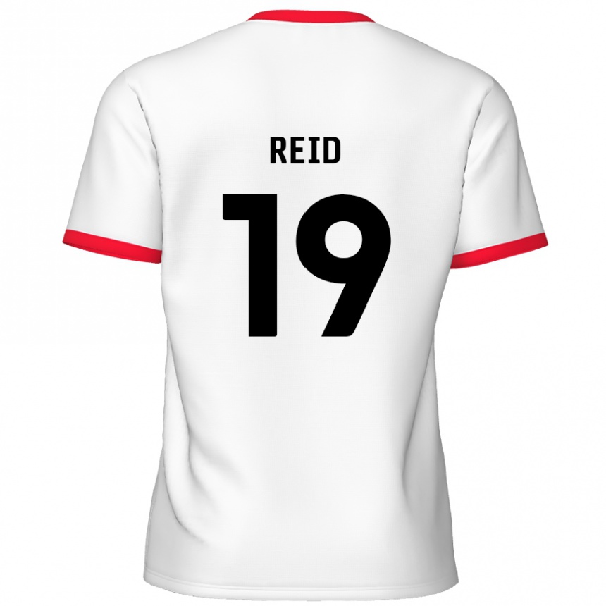 Vaikiškas Jamie Reid #19 Balta Raudona Namų Marškinėliai 2024/25 T-Shirt