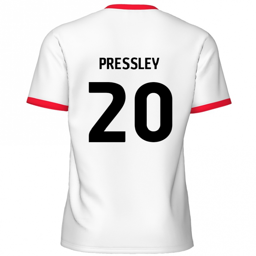 Vaikiškas Aaron Pressley #20 Balta Raudona Namų Marškinėliai 2024/25 T-Shirt