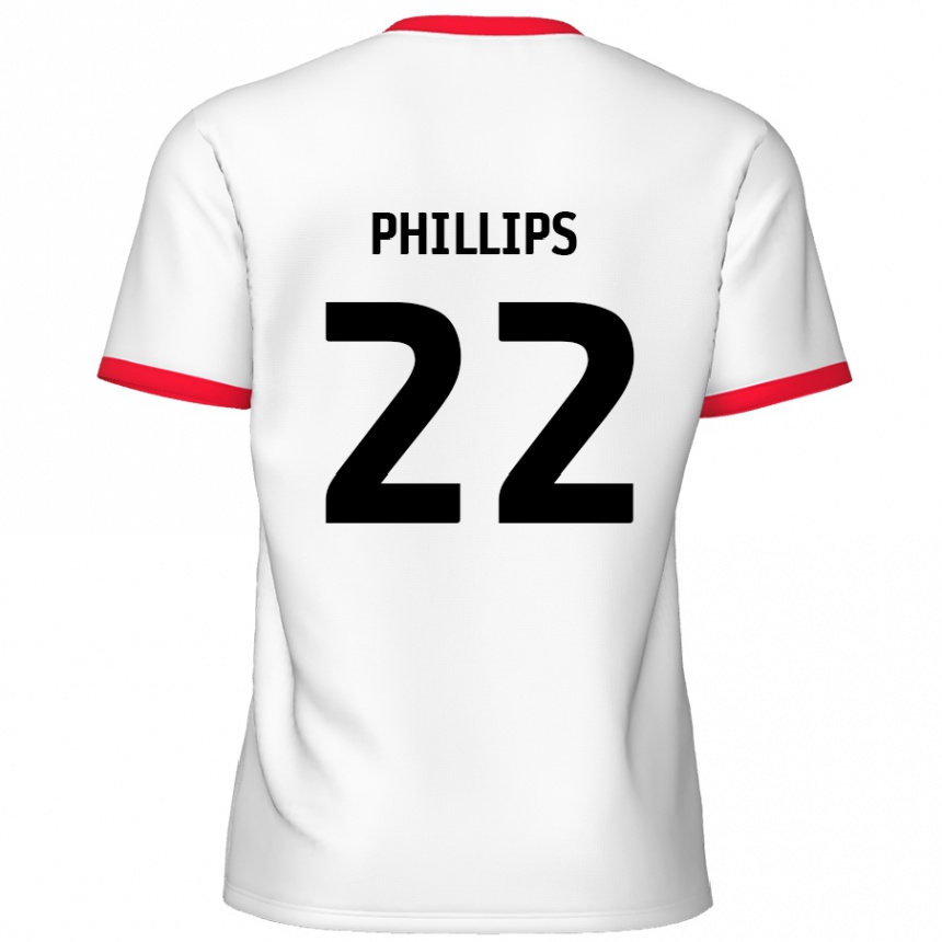 Vaikiškas Daniel Phillips #22 Balta Raudona Namų Marškinėliai 2024/25 T-Shirt