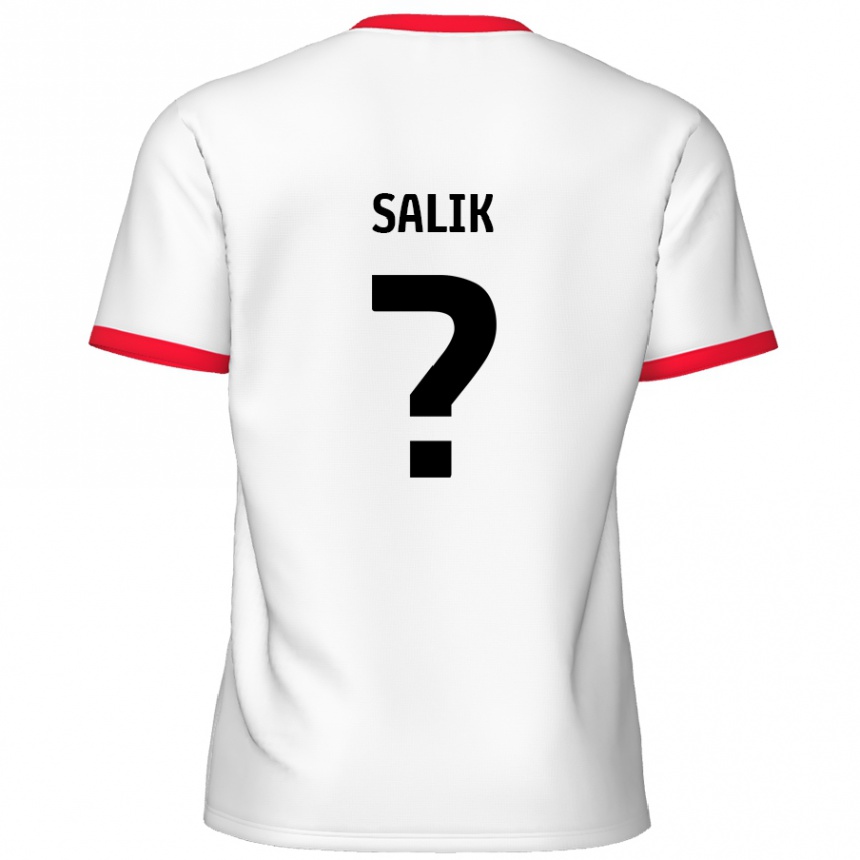 Vaikiškas Tanil Salik #0 Balta Raudona Namų Marškinėliai 2024/25 T-Shirt