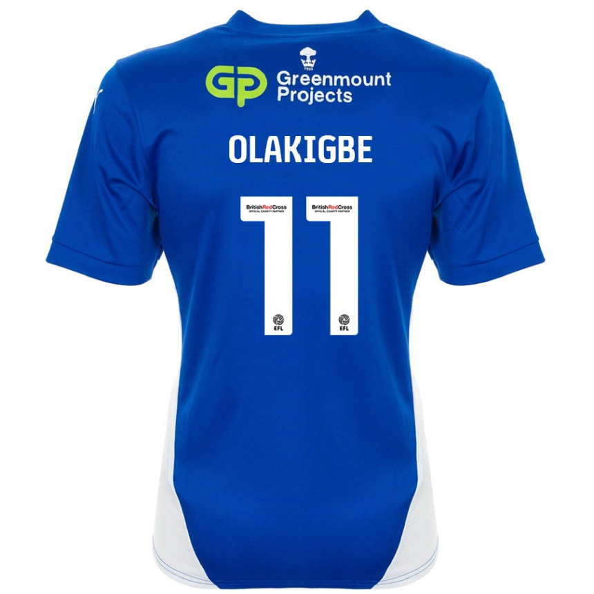 Vaikiškas Michael Olakigbe #11 Mėlyna Balta Namų Marškinėliai 2024/25 T-Shirt