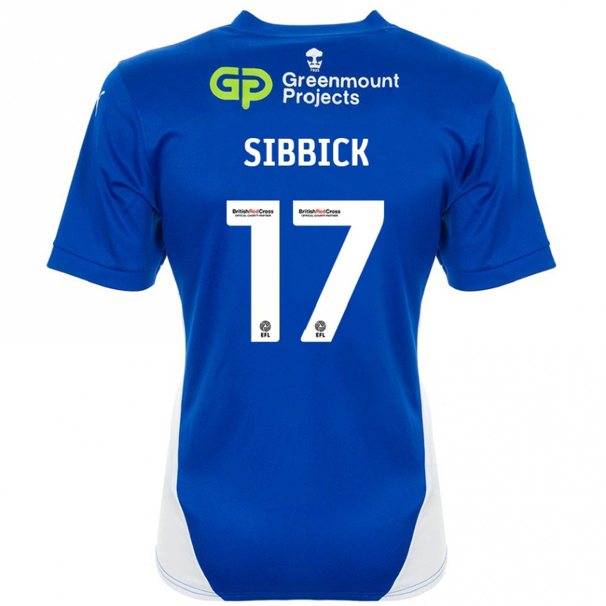 Vaikiškas Toby Sibbick #17 Mėlyna Balta Namų Marškinėliai 2024/25 T-Shirt