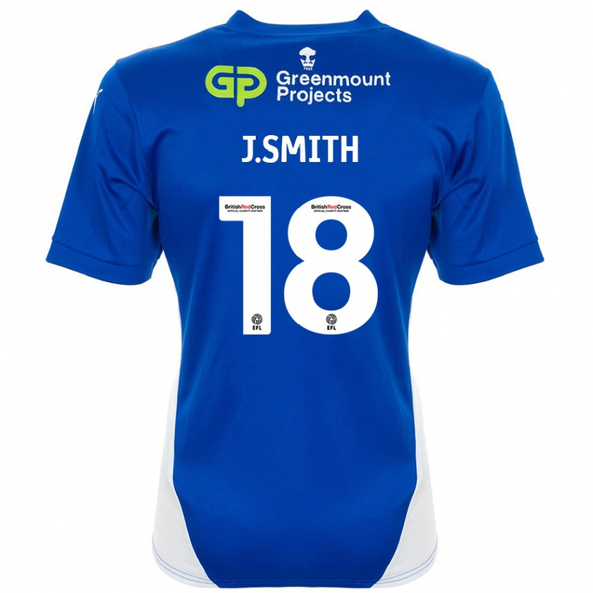 Vaikiškas Jonny Smith #18 Mėlyna Balta Namų Marškinėliai 2024/25 T-Shirt