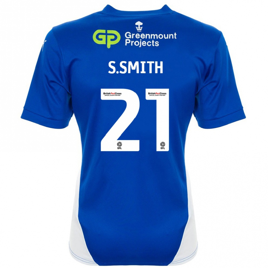 Vaikiškas Scott Smith #21 Mėlyna Balta Namų Marškinėliai 2024/25 T-Shirt