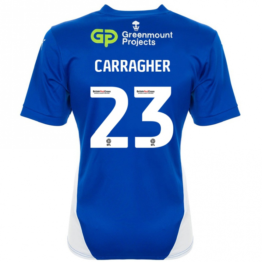 Vaikiškas James Carragher #23 Mėlyna Balta Namų Marškinėliai 2024/25 T-Shirt