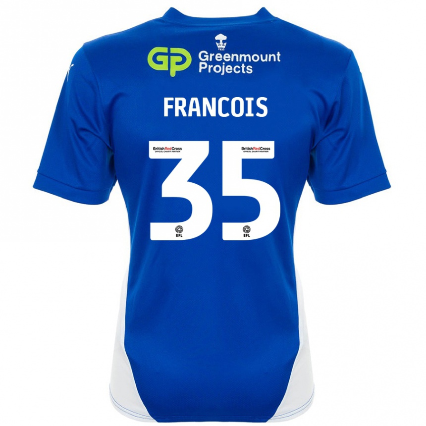 Vaikiškas Tyrese Francois #35 Mėlyna Balta Namų Marškinėliai 2024/25 T-Shirt