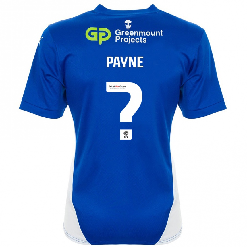 Vaikiškas Kai Payne #0 Mėlyna Balta Namų Marškinėliai 2024/25 T-Shirt