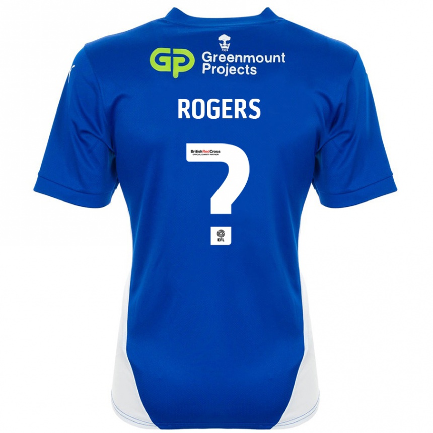 Vaikiškas Jack Rogers #0 Mėlyna Balta Namų Marškinėliai 2024/25 T-Shirt