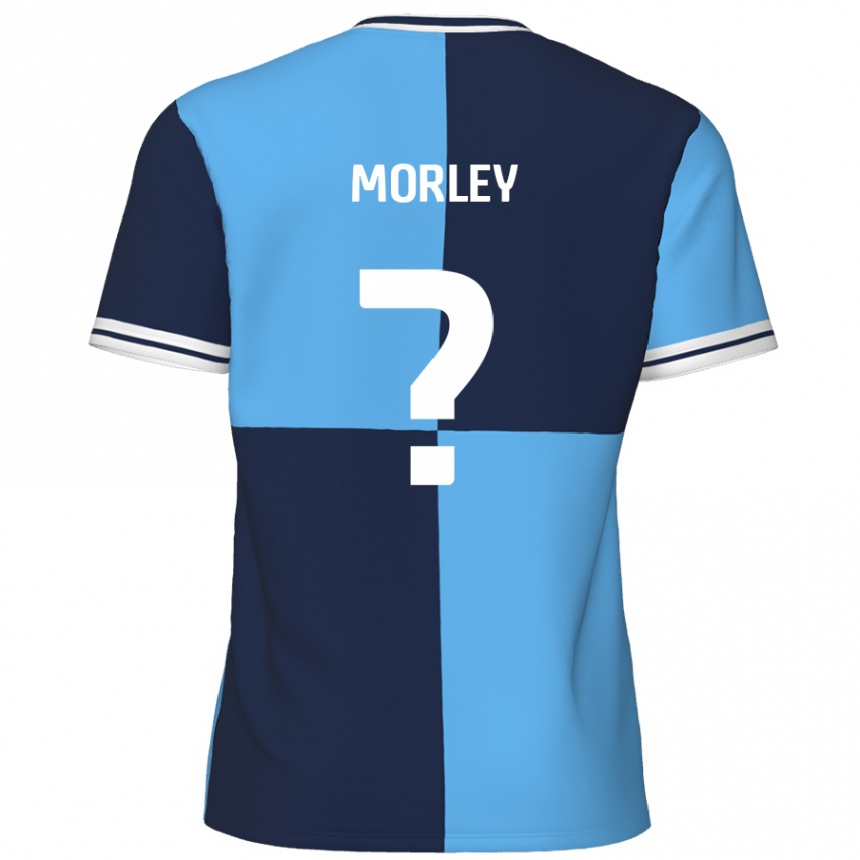 Vaikiškas Aaron Morley #0 Dangaus Mėlyna Tamsiai Mėlyna Namų Marškinėliai 2024/25 T-Shirt