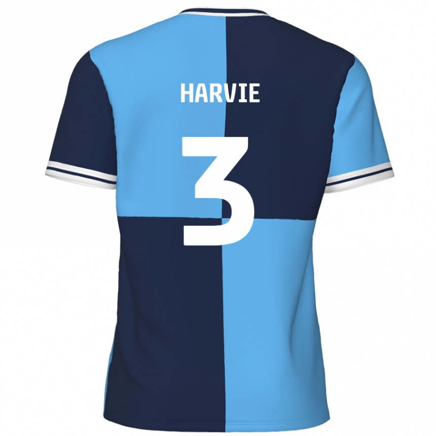 Vaikiškas Daniel Harvie #3 Dangaus Mėlyna Tamsiai Mėlyna Namų Marškinėliai 2024/25 T-Shirt