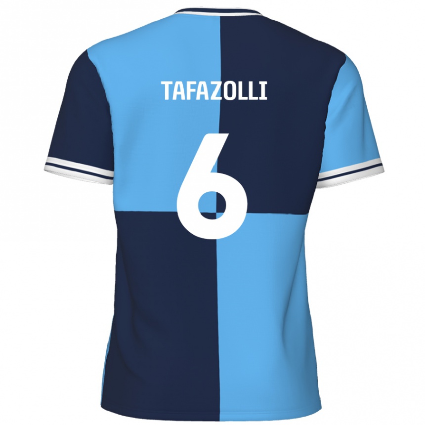 Vaikiškas Ryan Tafazolli #6 Dangaus Mėlyna Tamsiai Mėlyna Namų Marškinėliai 2024/25 T-Shirt