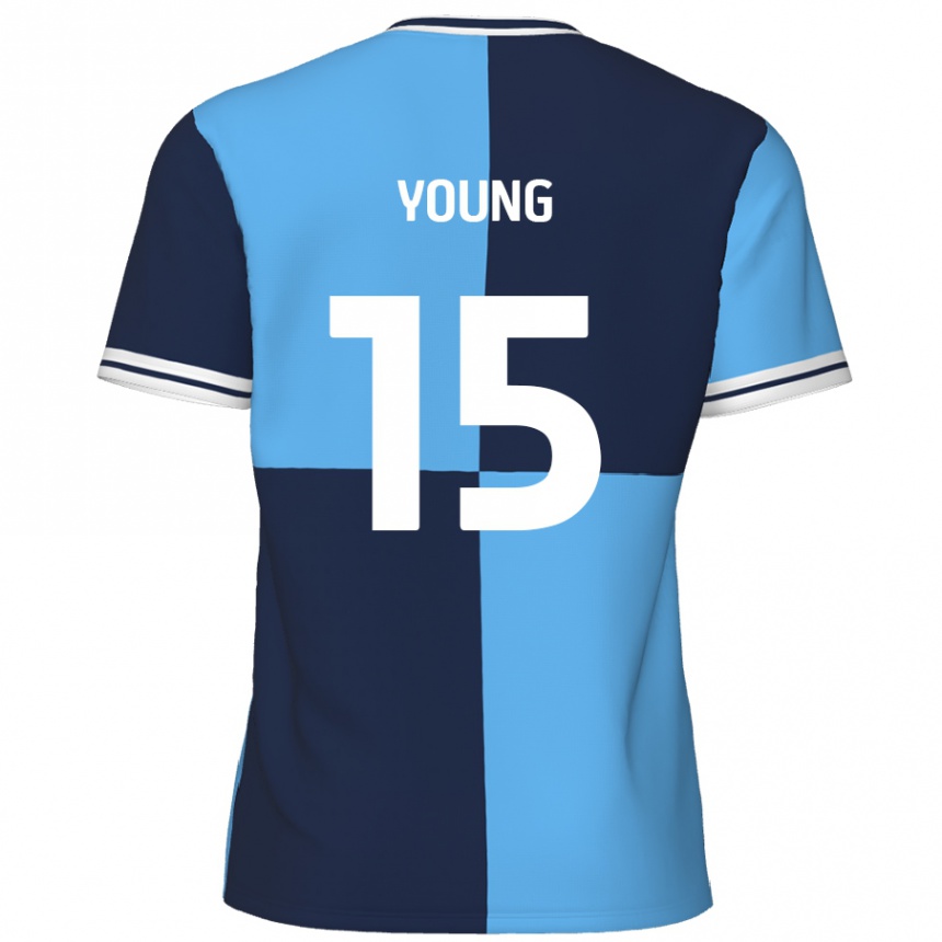 Vaikiškas Jack Young #15 Dangaus Mėlyna Tamsiai Mėlyna Namų Marškinėliai 2024/25 T-Shirt