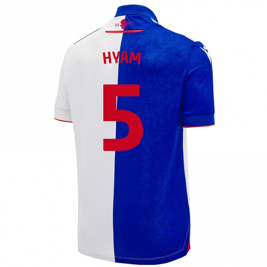 Vaikiškas Dominic Hyam #5 Dangaus Mėlyna Balta Namų Marškinėliai 2024/25 T-Shirt