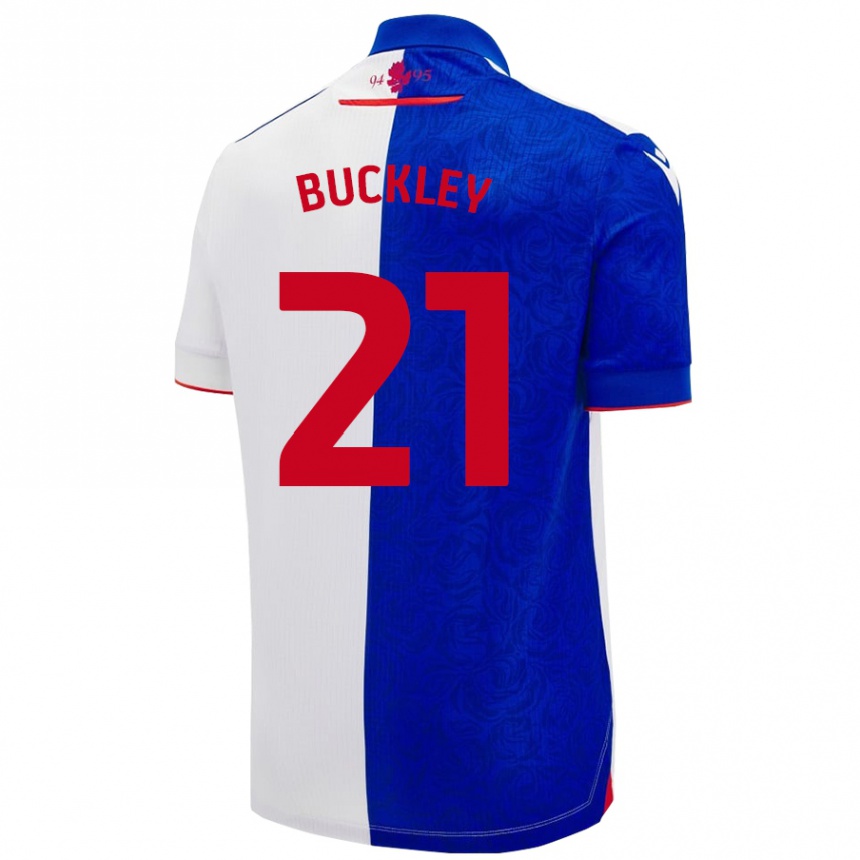 Vaikiškas John Buckley #21 Dangaus Mėlyna Balta Namų Marškinėliai 2024/25 T-Shirt