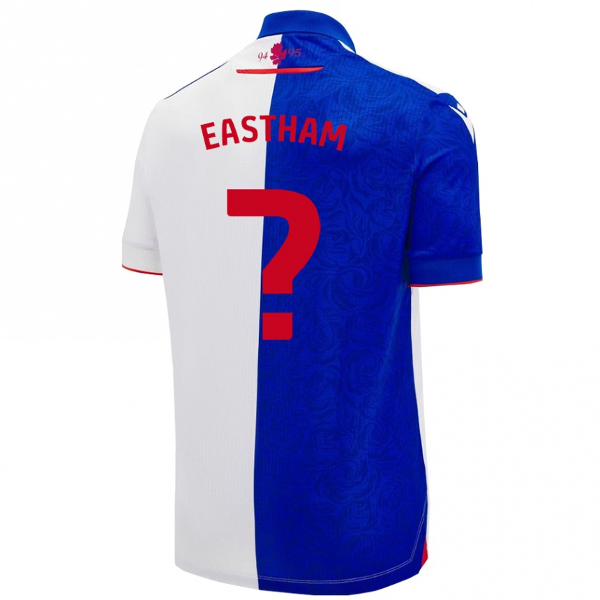 Vaikiškas Jordan Eastham #0 Dangaus Mėlyna Balta Namų Marškinėliai 2024/25 T-Shirt