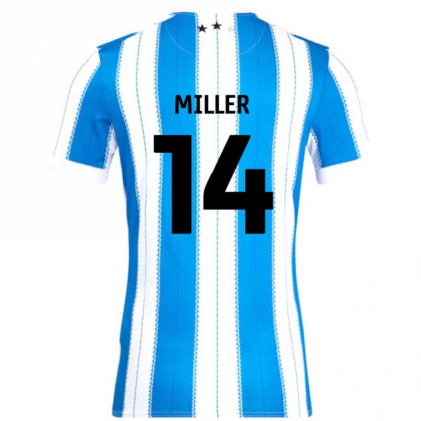 Vaikiškas Mickel Miller #14 Mėlyna Balta Namų Marškinėliai 2024/25 T-Shirt