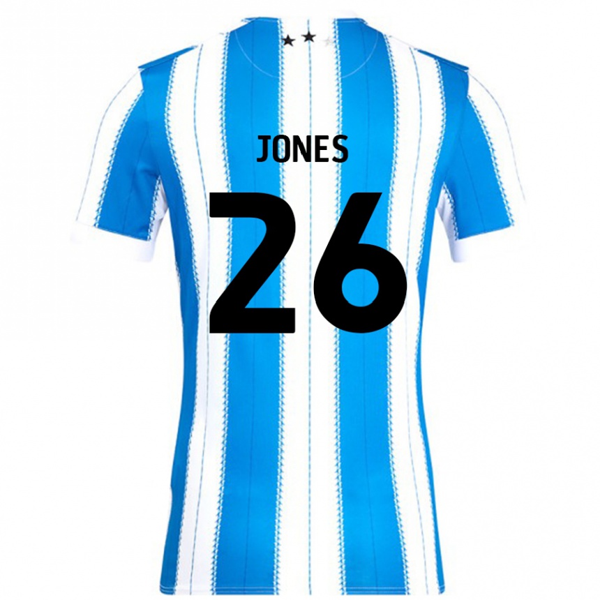 Vaikiškas Patrick Jones #26 Mėlyna Balta Namų Marškinėliai 2024/25 T-Shirt