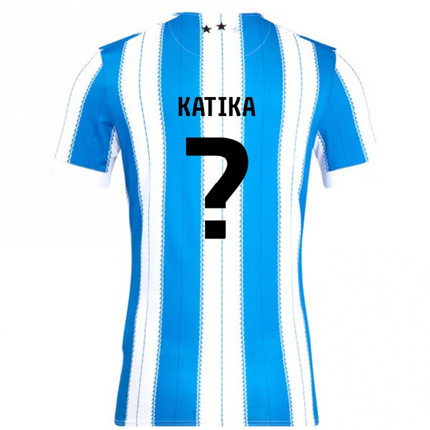 Vaikiškas Emick Katika #0 Mėlyna Balta Namų Marškinėliai 2024/25 T-Shirt