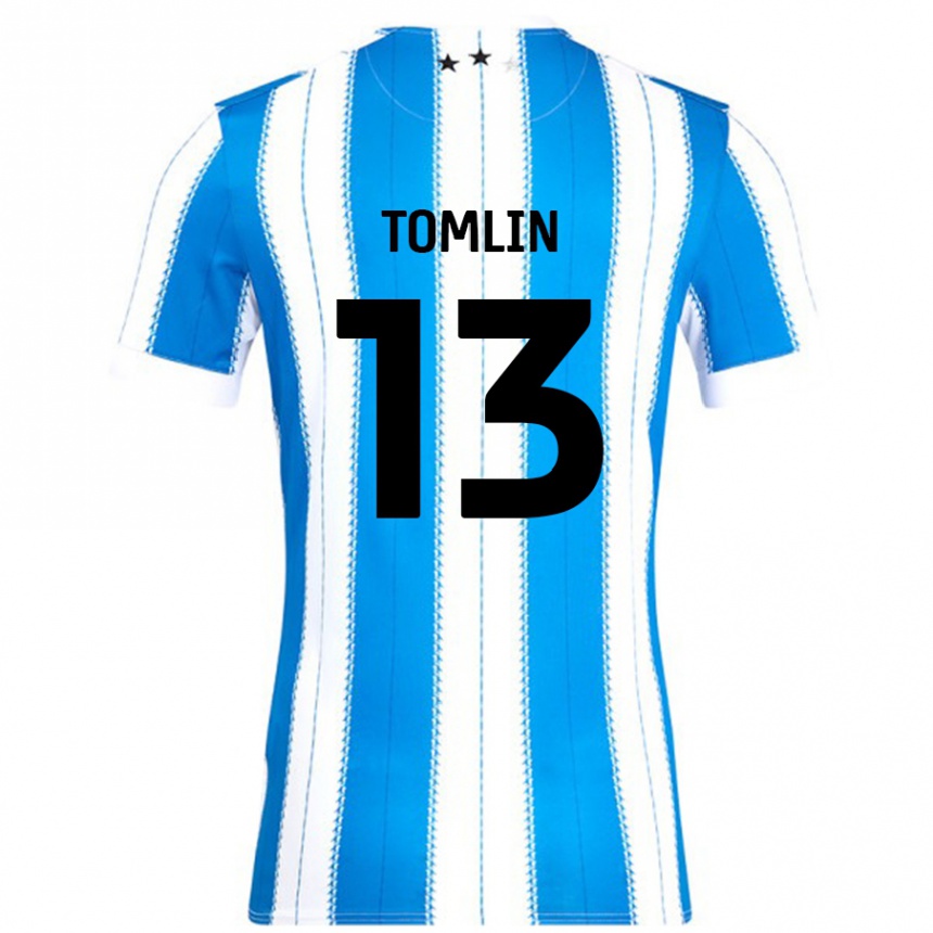 Vaikiškas Phoebe Tomlin #13 Mėlyna Balta Namų Marškinėliai 2024/25 T-Shirt