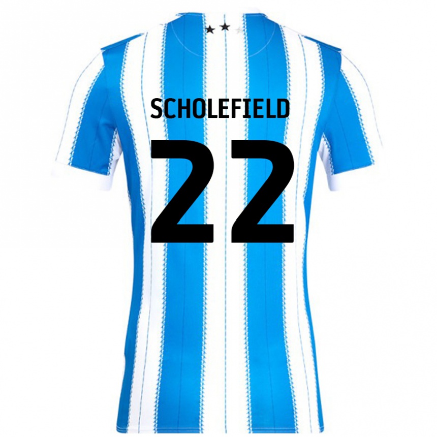 Vaikiškas Lois Scholefield #22 Mėlyna Balta Namų Marškinėliai 2024/25 T-Shirt