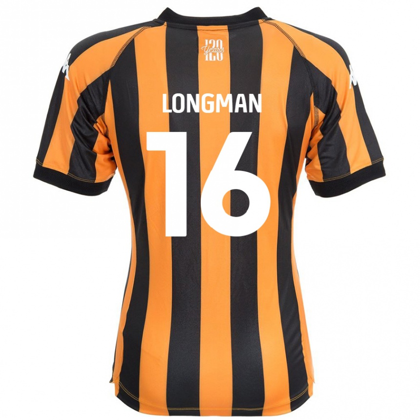 Vaikiškas Ryan Longman #16 Juodasis Gintaras Namų Marškinėliai 2024/25 T-Shirt