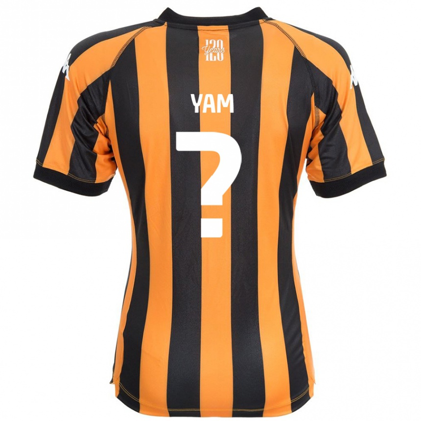 Vaikiškas Callum Yam #0 Juodasis Gintaras Namų Marškinėliai 2024/25 T-Shirt