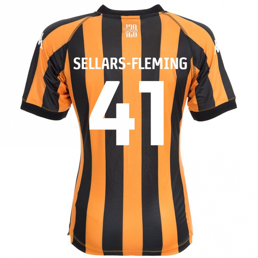 Vaikiškas Tyrell Sellars-Fleming #41 Juodasis Gintaras Namų Marškinėliai 2024/25 T-Shirt