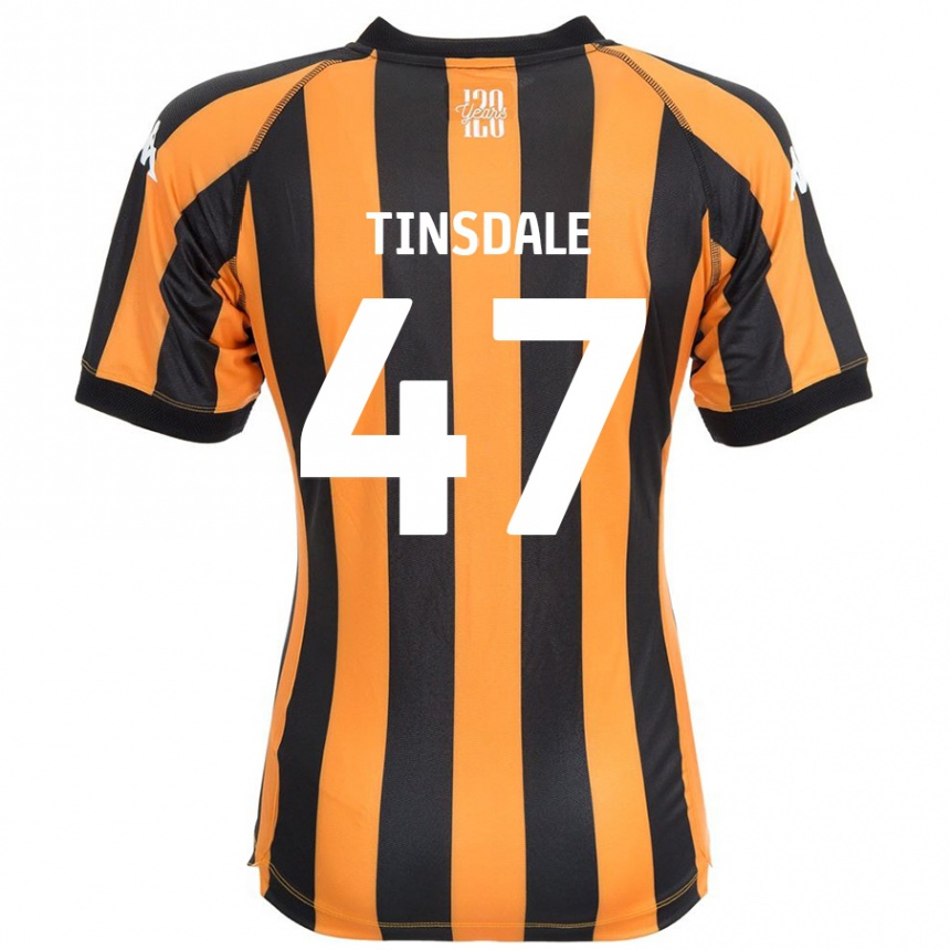 Vaikiškas Nathan Tinsdale #47 Juodasis Gintaras Namų Marškinėliai 2024/25 T-Shirt