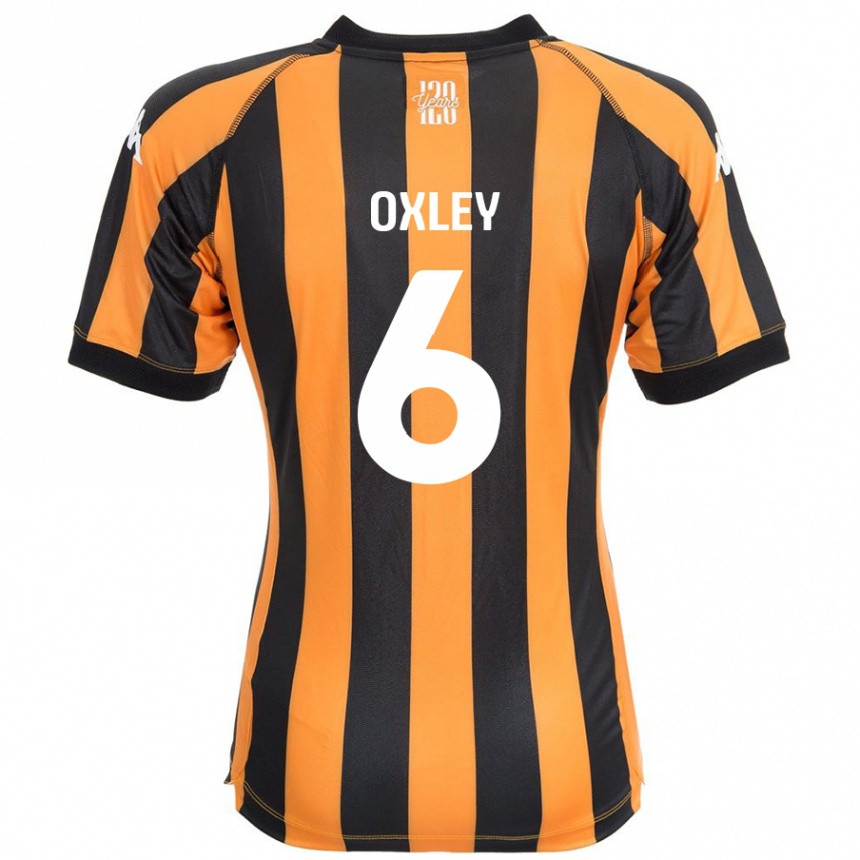 Vaikiškas Tilly Oxley #6 Juodasis Gintaras Namų Marškinėliai 2024/25 T-Shirt