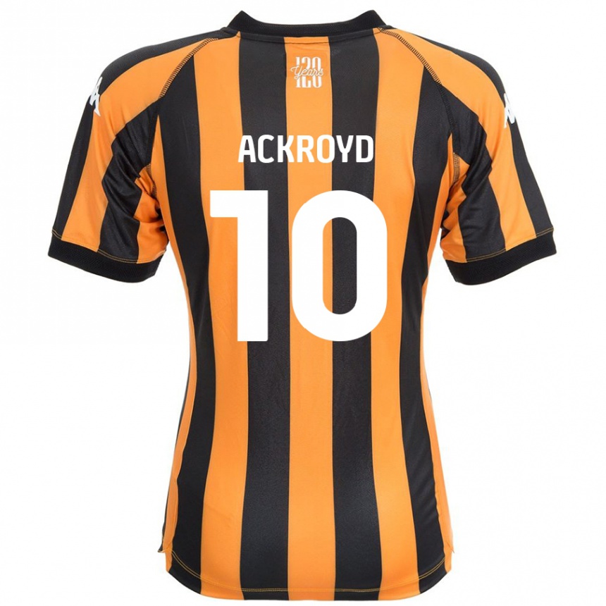 Vaikiškas Rachael Ackroyd #10 Juodasis Gintaras Namų Marškinėliai 2024/25 T-Shirt