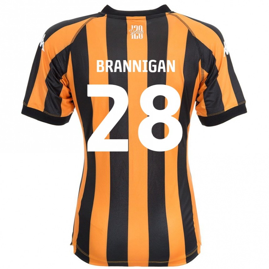 Vaikiškas Aoife Brannigan #28 Juodasis Gintaras Namų Marškinėliai 2024/25 T-Shirt