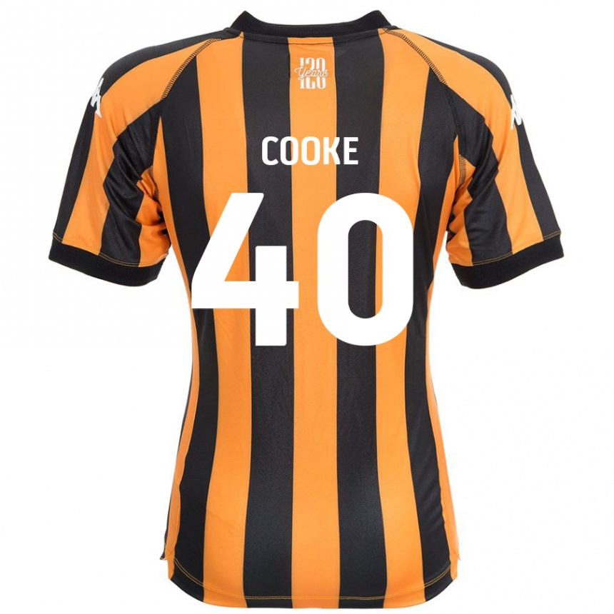 Vaikiškas Megan Cooke #40 Juodasis Gintaras Namų Marškinėliai 2024/25 T-Shirt