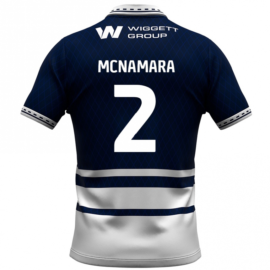 Vaikiškas Danny Mcnamara #2 Tamsiai Mėlyna Balta Namų Marškinėliai 2024/25 T-Shirt