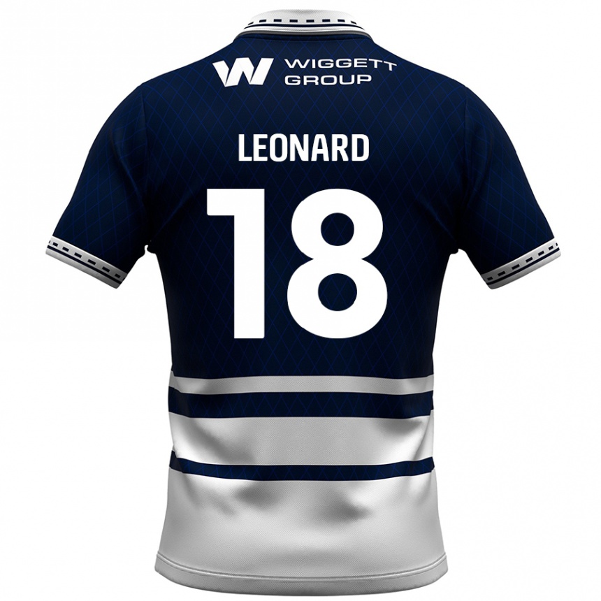 Vaikiškas Ryan Leonard #18 Tamsiai Mėlyna Balta Namų Marškinėliai 2024/25 T-Shirt