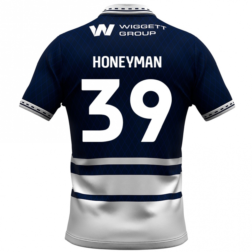 Vaikiškas George Honeyman #39 Tamsiai Mėlyna Balta Namų Marškinėliai 2024/25 T-Shirt