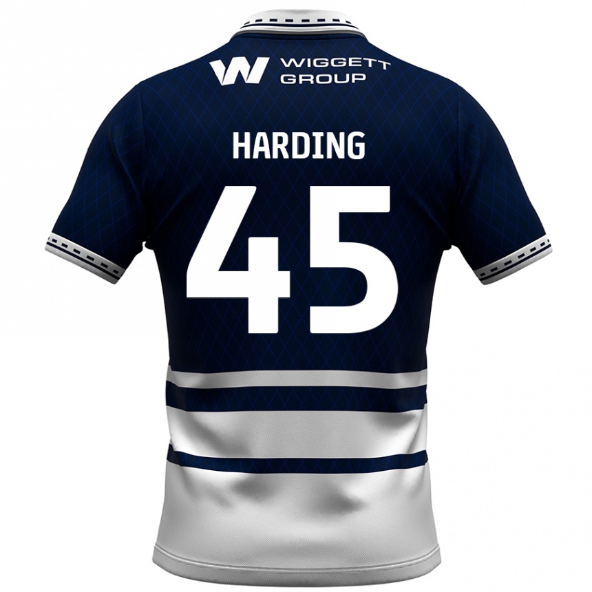 Vaikiškas Wes Harding #45 Tamsiai Mėlyna Balta Namų Marškinėliai 2024/25 T-Shirt