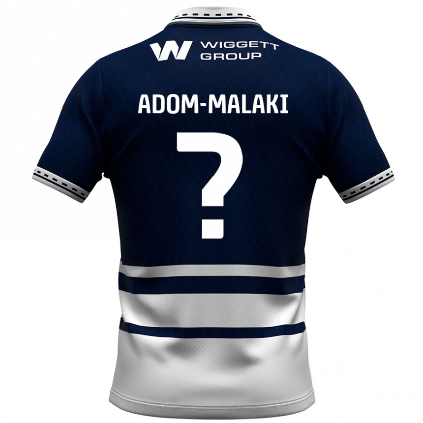 Vaikiškas Nino Adom-Malaki #0 Tamsiai Mėlyna Balta Namų Marškinėliai 2024/25 T-Shirt