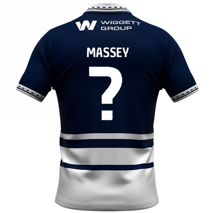 Vaikiškas Alfie Massey #0 Tamsiai Mėlyna Balta Namų Marškinėliai 2024/25 T-Shirt