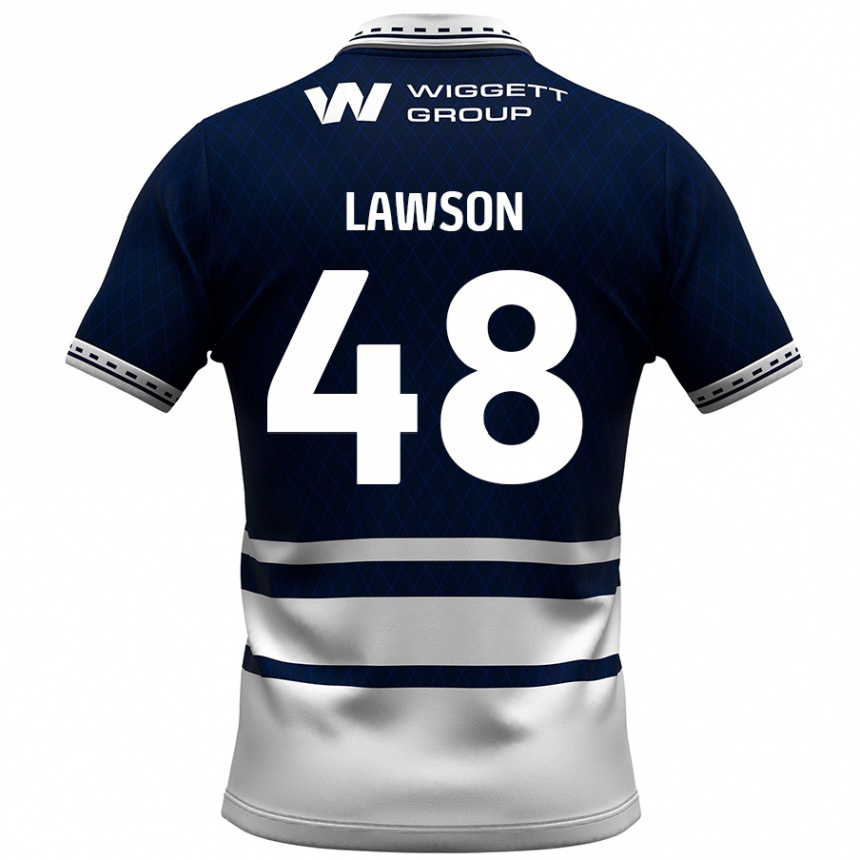 Vaikiškas Sha'mar Lawson #48 Tamsiai Mėlyna Balta Namų Marškinėliai 2024/25 T-Shirt