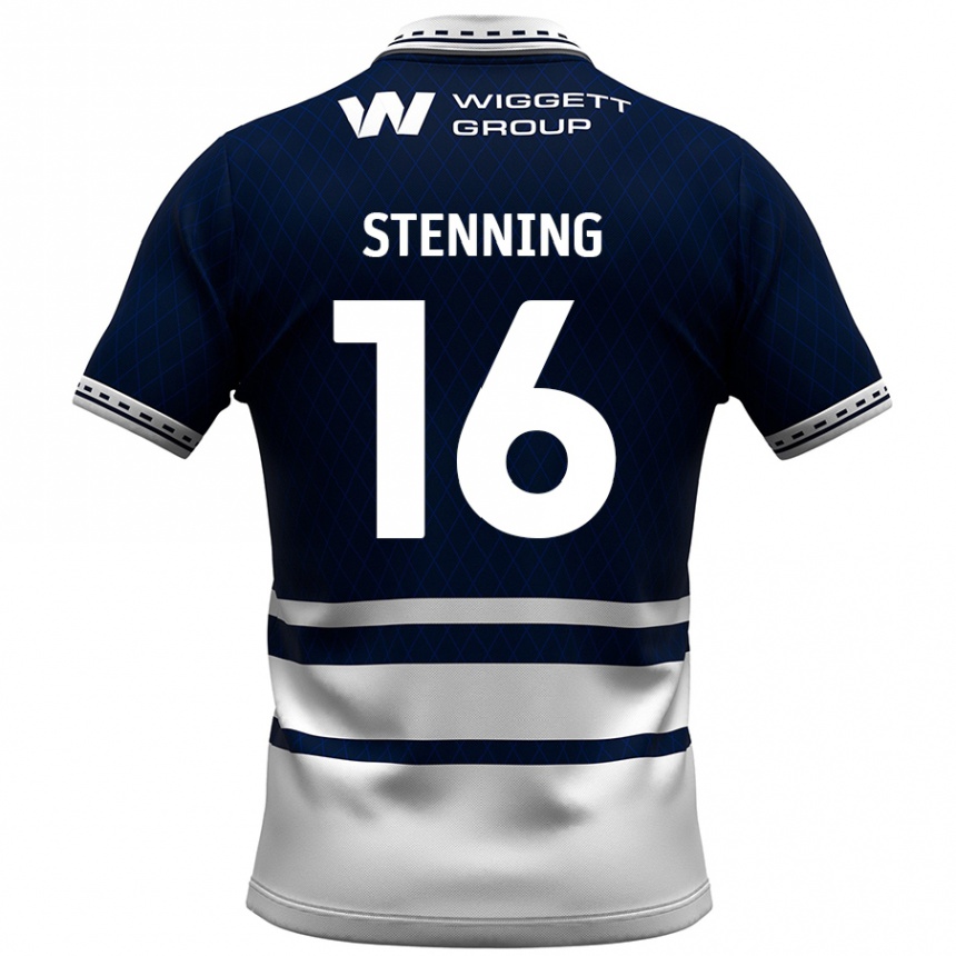 Vaikiškas Ellie Stenning #16 Tamsiai Mėlyna Balta Namų Marškinėliai 2024/25 T-Shirt