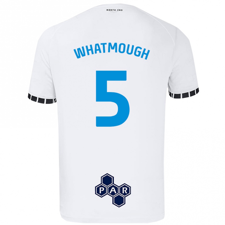 Vaikiškas Jack Whatmough #5 Baltas Namų Marškinėliai 2024/25 T-Shirt