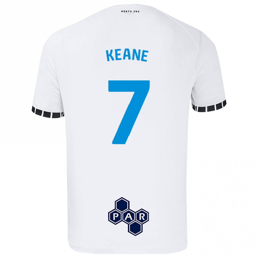 Vaikiškas Will Keane #7 Baltas Namų Marškinėliai 2024/25 T-Shirt