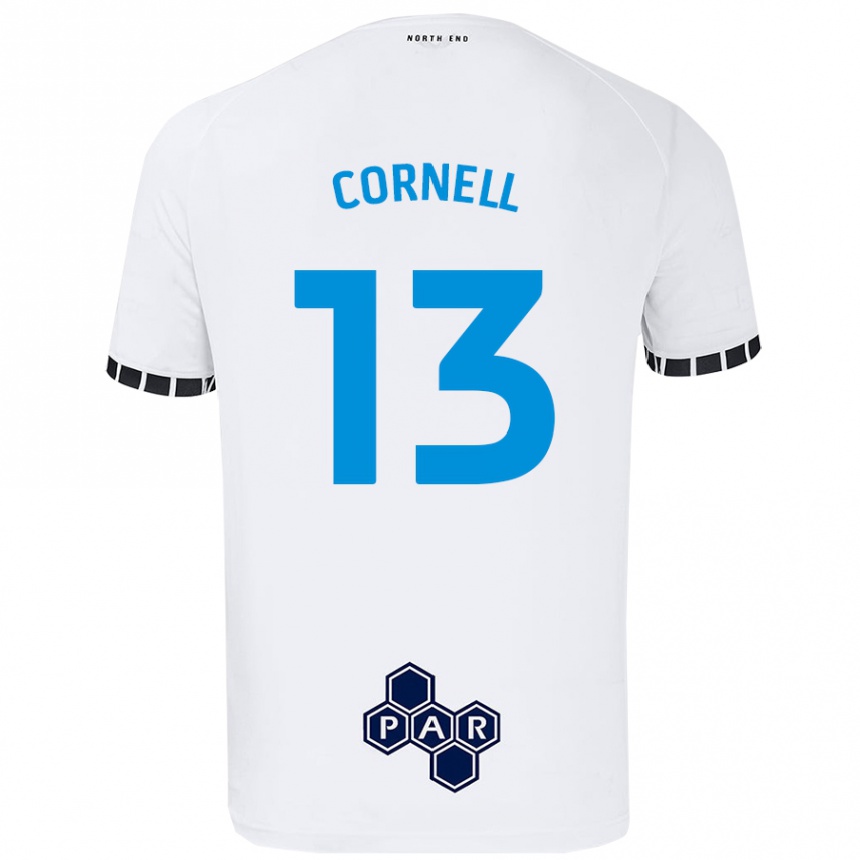 Vaikiškas David Cornell #13 Baltas Namų Marškinėliai 2024/25 T-Shirt