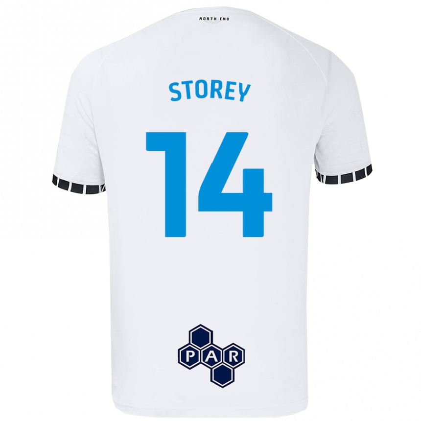 Vaikiškas Jordan Storey #14 Baltas Namų Marškinėliai 2024/25 T-Shirt