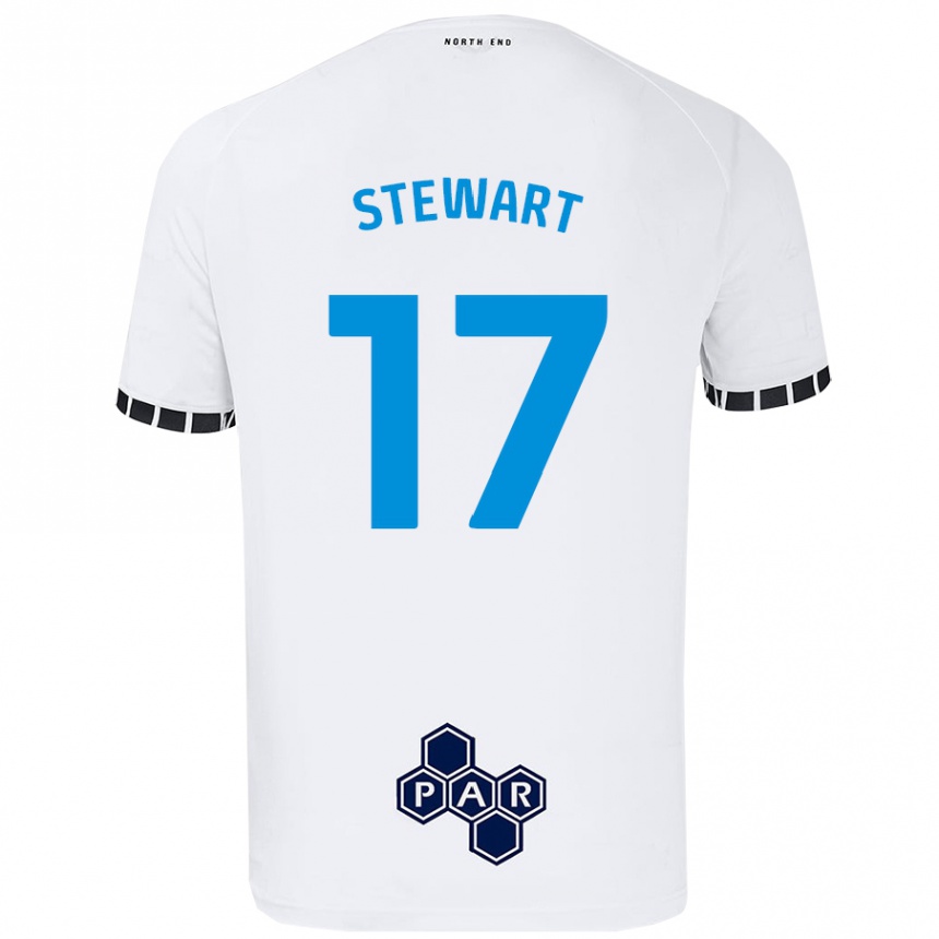 Vaikiškas Layton Stewart #17 Baltas Namų Marškinėliai 2024/25 T-Shirt