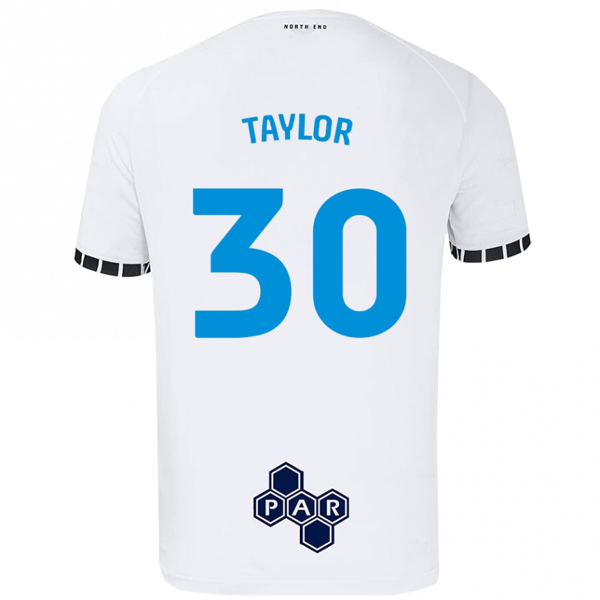 Vaikiškas Kian Taylor #30 Baltas Namų Marškinėliai 2024/25 T-Shirt