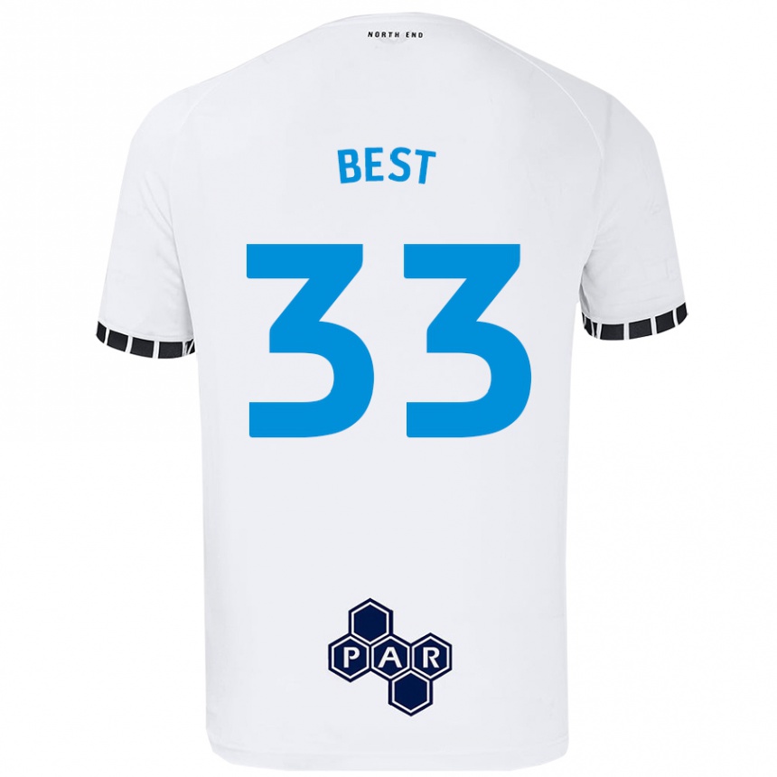 Vaikiškas Kian Best #33 Baltas Namų Marškinėliai 2024/25 T-Shirt