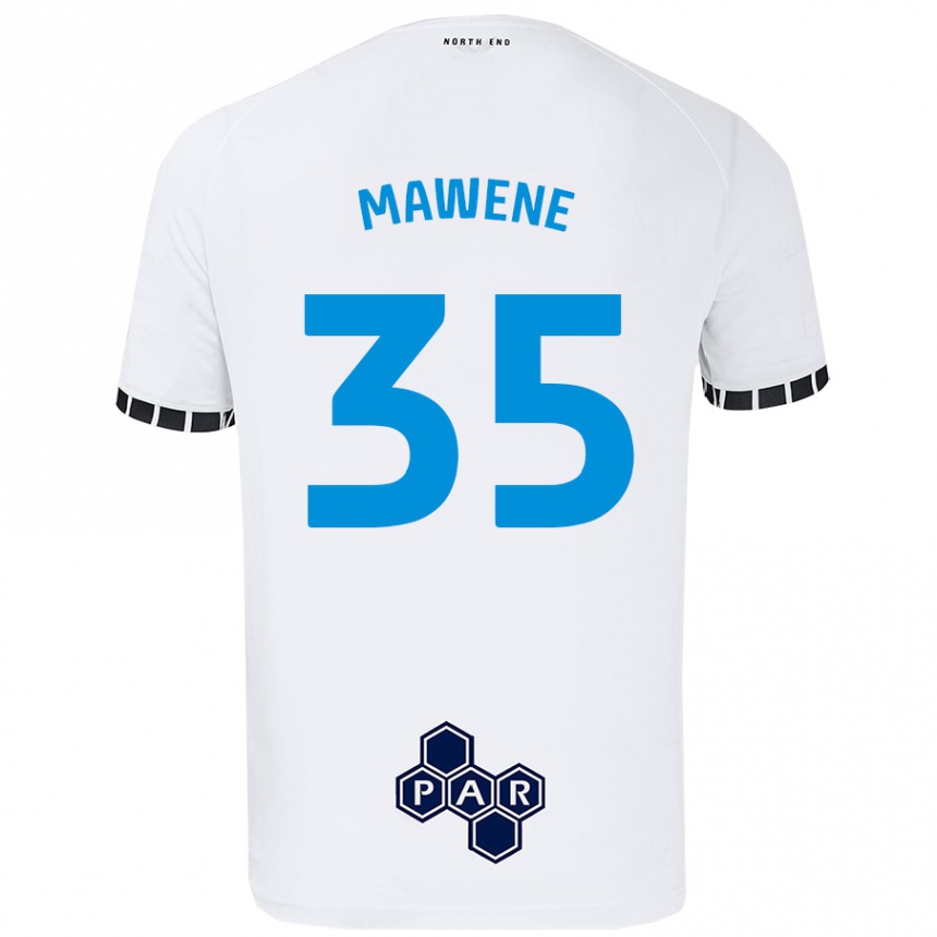 Vaikiškas Noah Mawene #35 Baltas Namų Marškinėliai 2024/25 T-Shirt