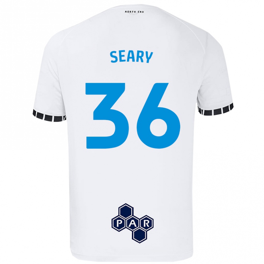 Vaikiškas Josh Seary #36 Baltas Namų Marškinėliai 2024/25 T-Shirt